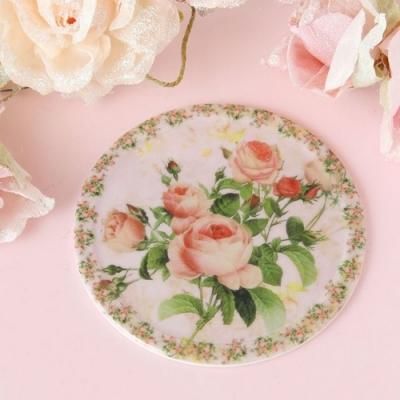 薔薇柄のメラミンコースターブリリアントローズ バラ 猫グッズと姫雑貨のお店 オトメ日和 薔薇柄のメラミンコースターブリリアントローズ バラ 猫グッズと姫雑貨のお店 オトメ日和