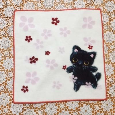 やまねこプリントタオル 黒猫と花 Nyf 01 50 ハンドタオル ハンカチ ネコ キャット 猫グッズと姫雑貨のお店 オトメ日和 やまねこプリントタオル 黒猫と花 Nyf 01 50 ハンドタオル ハンカチ ネコ キャット 猫グッズと姫雑貨のお店 オトメ日和