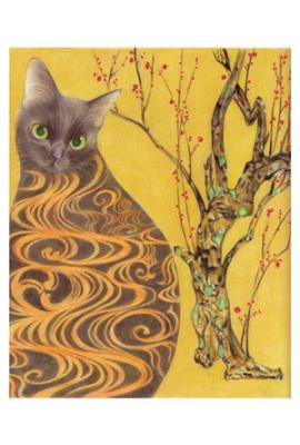 送関込み 猫 絵 イラストのみ「yufu猫」 2番 絵画/タペストリ