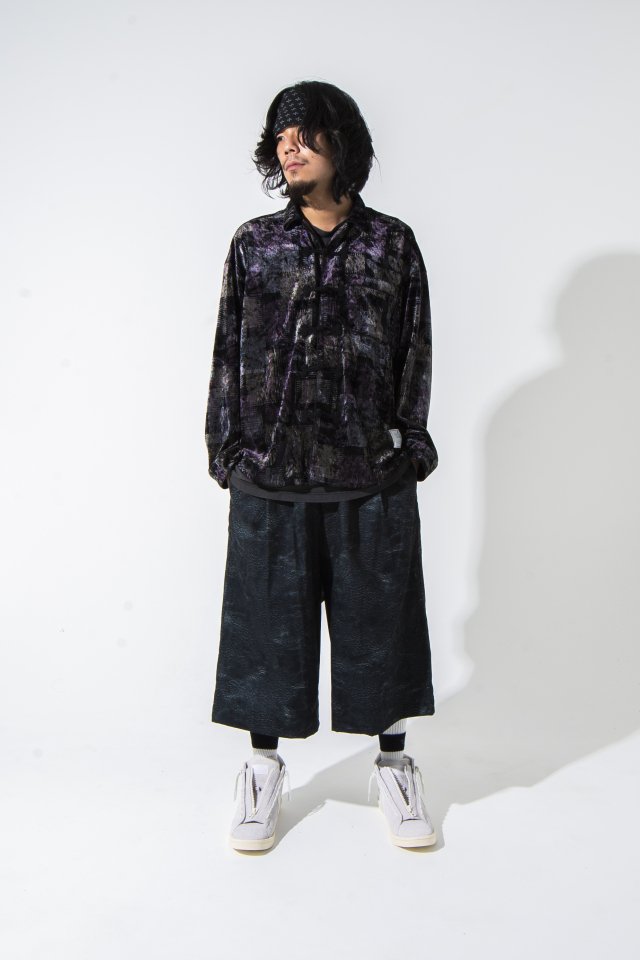 MANTLE 18ss セットアップ グレー パラフィンワックスコーティング 軍