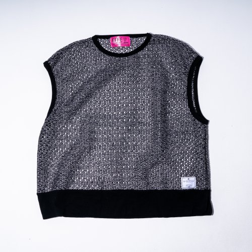 [2022ss 予約商品] EFFECTEN(エフェクテン)tulle net knit vest