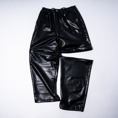 EFFECTEN(エフェクテン) faux leather 2way wide pants
