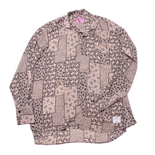 [22Summer予約商品] EFFECTEN(エフェクテン) flower patchwork L/S shirts