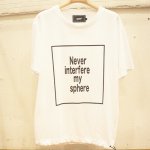 waku2/ワクワク 　 drawcord　OverSize　Tee`Never interferemysphere'