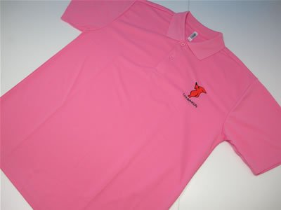 チーバくん半袖ドライポロシャツ(ピンク)