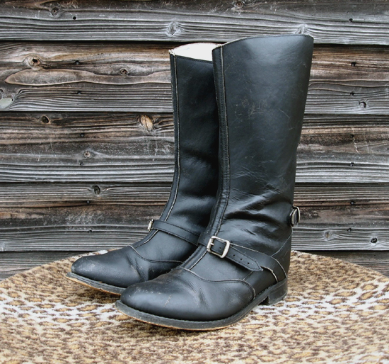 60's England Vintage 2-Buckle Boots (UK/7) UKB-137 - BARKBOX