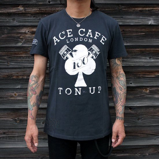 <img class='new_mark_img1' src='https://img.shop-pro.jp/img/new/icons55.gif' style='border:none;display:inline;margin:0px;padding:0px;width:auto;' />Ace Cafe London "Ton Up" T-Shirt (By Red Torpedo)