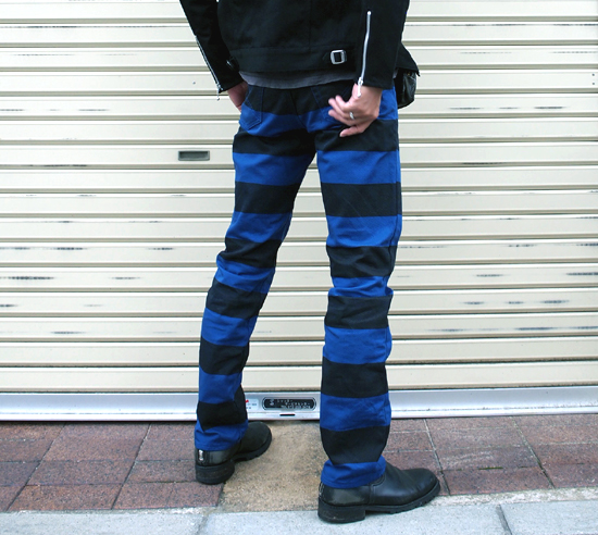 プリズナーパンツ 囚人 ボーダー パンツ ズボン Prisoner Pants 黒 青 ブルー ブラック バークボックス オリジナル