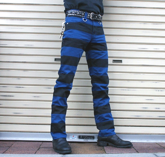 プリズナーパンツ 囚人 ボーダー パンツ ズボン Prisoner Pants 黒 青 ブルー ブラック バークボックス オリジナル