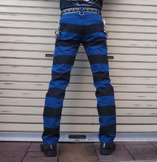 プリズナーパンツ 囚人 ボーダー パンツ ズボン Prisoner Pants 黒 青