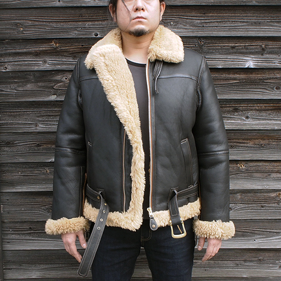 Sheepskin jacket レザージャケット イングランド製 古着 - agedor.ma