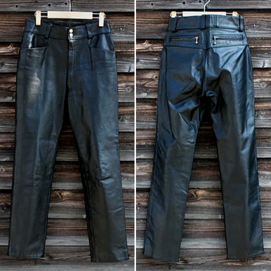 <img class='new_mark_img1' src='https://img.shop-pro.jp/img/new/icons5.gif' style='border:none;display:inline;margin:0px;padding:0px;width:auto;' />Rivetts London Slim Leather Trousers (31) VLP-17