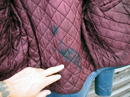 ウルフレザー　ヴィンテージ　実寸36〜38 ウルフレザー ライダース ロンジャン ブルー 淡い 青 スモール