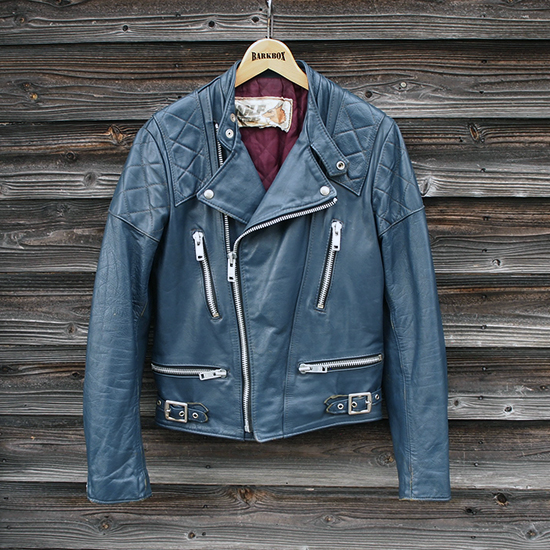 Vintage Wolf Leather Jacket Navy  ウルフレザー三万円で即決は無理ですか