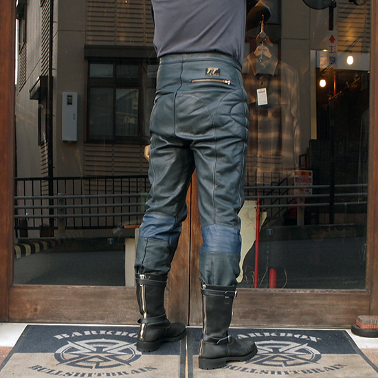 パンツ BARKBOX Slim Paddeed Leather Troursers TT Leathers Padded Slim Leather Trousers 