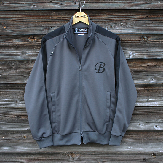 <img class='new_mark_img1' src='https://img.shop-pro.jp/img/new/icons29.gif' style='border:none;display:inline;margin:0px;padding:0px;width:auto;' />BARKBOX Jersey Track Jacket (Dark Gray x Black)