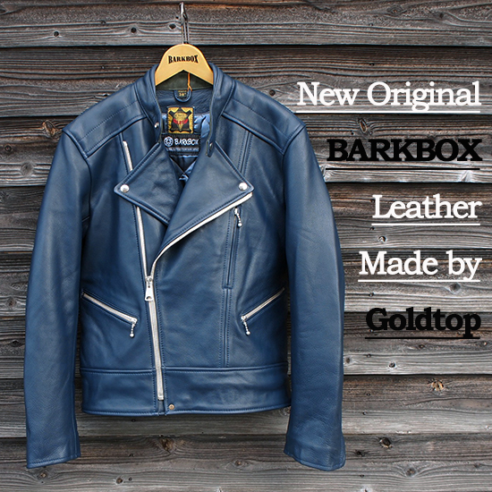 <img class='new_mark_img1' src='https://img.shop-pro.jp/img/new/icons5.gif' style='border:none;display:inline;margin:0px;padding:0px;width:auto;' />BARKBOX Navy Leather Jacket (Made by Goldtop England)