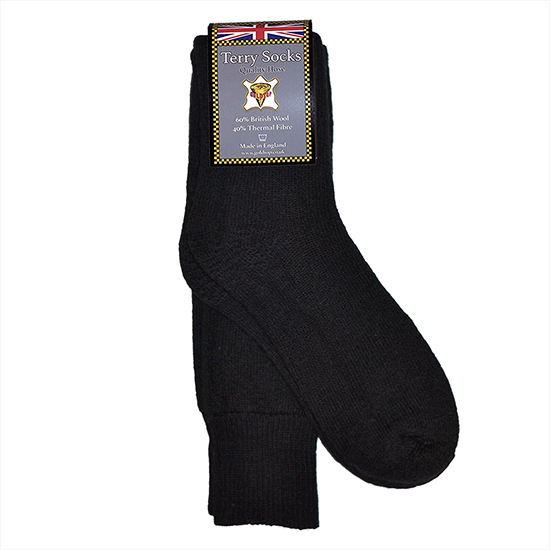 英国製 ロッカーズ バイカー ウインター ソックス ブラック 黒 アラン ウール ロング 靴下 ゴールドトップ イングランド GOLDTOP