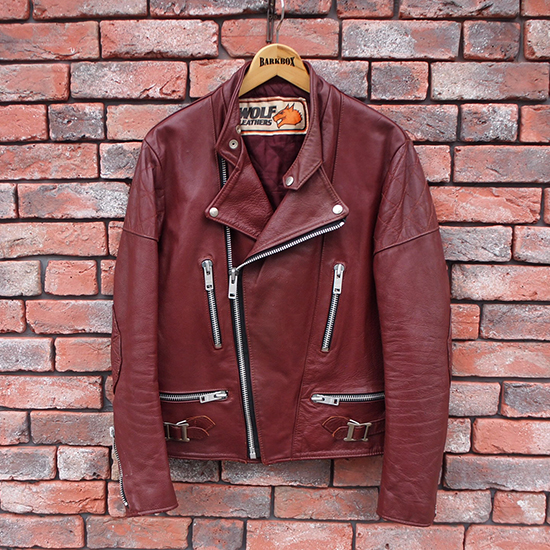 Wolf Leathers Burgundy Monza typeWOLFLEATHE - ライダースジャケット