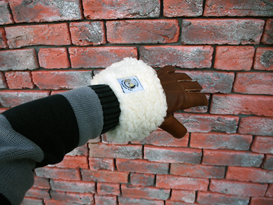 GOLDTOP グローブ ガントレット ブラウン 茶色 レザー 英国製 メリノ