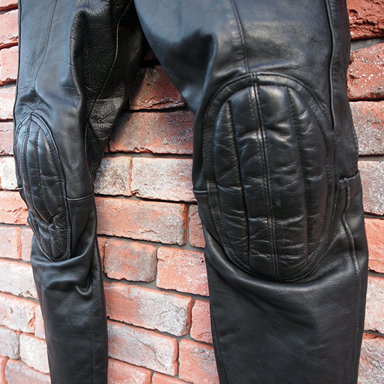 TT Leathers レザー パテッド パット スリム パンツ 80年代 英国製