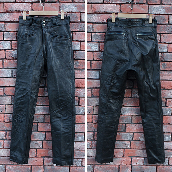 <img class='new_mark_img1' src='https://img.shop-pro.jp/img/new/icons47.gif' style='border:none;display:inline;margin:0px;padding:0px;width:auto;' />Highwayman Leather Slim Trousers (28) vlp-34