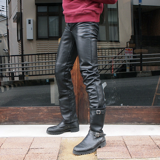 ルイスレザー ヴィンテージ スリム レザー パンツ 28 Vintage Lewis Leathers 80年代 英国製 希少 ビンテージ