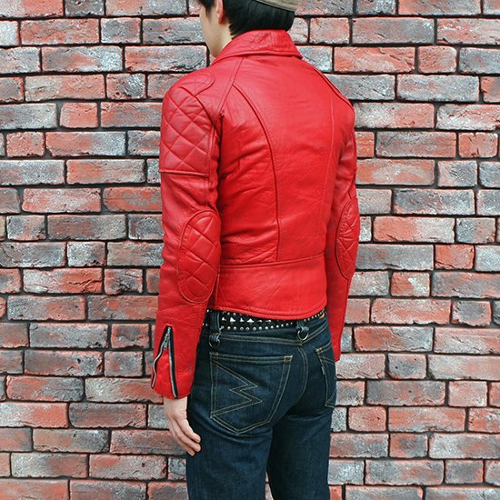 ロンジャン レッド 英国製 ヴィンテージ リアルレザー イギリス