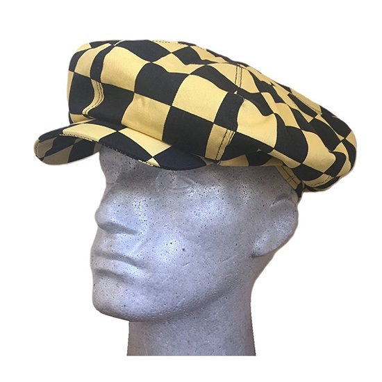 <img class='new_mark_img1' src='https://img.shop-pro.jp/img/new/icons5.gif' style='border:none;display:inline;margin:0px;padding:0px;width:auto;' />Pride & Clarke London Sand x Black Checker Speedway Cap