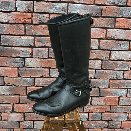 <img class='new_mark_img1' src='https://img.shop-pro.jp/img/new/icons47.gif' style='border:none;display:inline;margin:0px;padding:0px;width:auto;' />Vintage Belstaff 4-Buckles Back Zip  Long Boots (UK/9) ukb-342