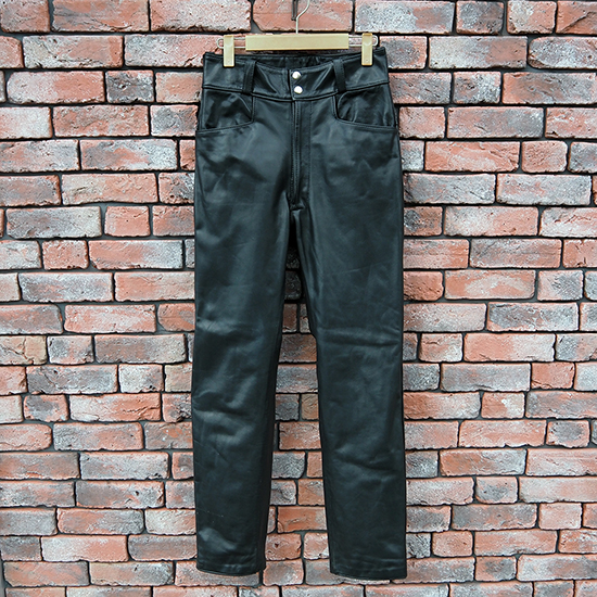 <img class='new_mark_img1' src='https://img.shop-pro.jp/img/new/icons5.gif' style='border:none;display:inline;margin:0px;padding:0px;width:auto;' />Rivett's London Black Slim Leather Trousers (29) vlt-40