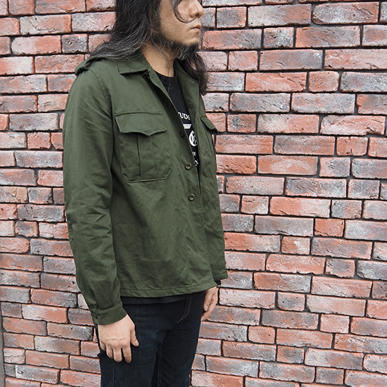 希少【美品】ブリオーニ ベルテッドジャケット シャツ袖 ストレッチ 大きいサイズ 極上ヴィンテージ 軍シャツ 長袖 ベルギー軍 リアル ミリタリー ロング