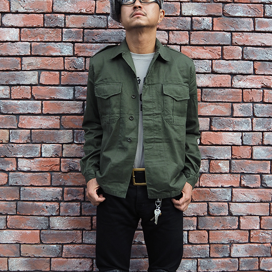 極上ヴィンテージ 軍シャツ 長袖 ベルギー軍 リアル ミリタリー ロング