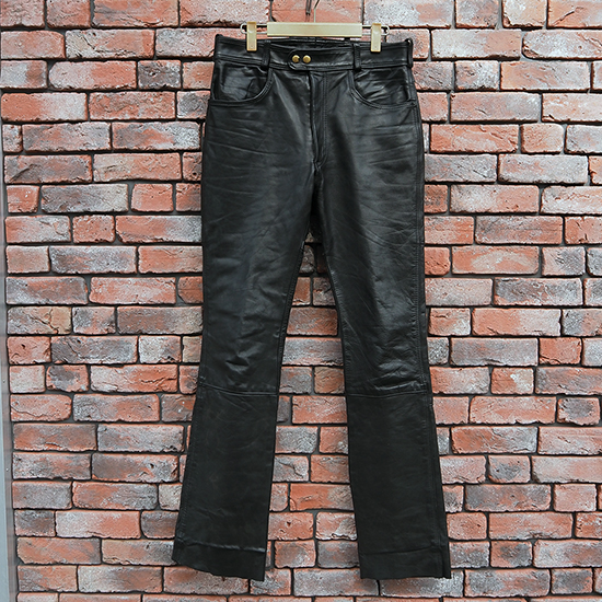 <img class='new_mark_img1' src='https://img.shop-pro.jp/img/new/icons5.gif' style='border:none;display:inline;margin:0px;padding:0px;width:auto;' />Vintage Lewis Leathers Boots Cut Leather Trousers (34) vlt-46