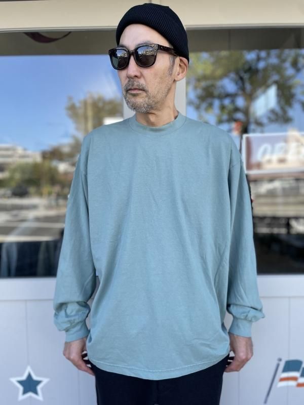 <img class='new_mark_img1' src='https://img.shop-pro.jp/img/new/icons14.gif' style='border:none;display:inline;margin:0px;padding:0px;width:auto;' />LOS ANGELES APPAREL(󥼥륹ѥ)LS Garment Dye Crew Neck Tee/A,Green