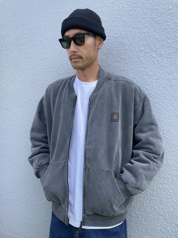 <img class='new_mark_img1' src='https://img.shop-pro.jp/img/new/icons14.gif' style='border:none;display:inline;margin:0px;padding:0px;width:auto;' />CARHARTT WIP(カーハートダブルアイピー)Vista Sweat Bomber/Vulcan(garment dyed)