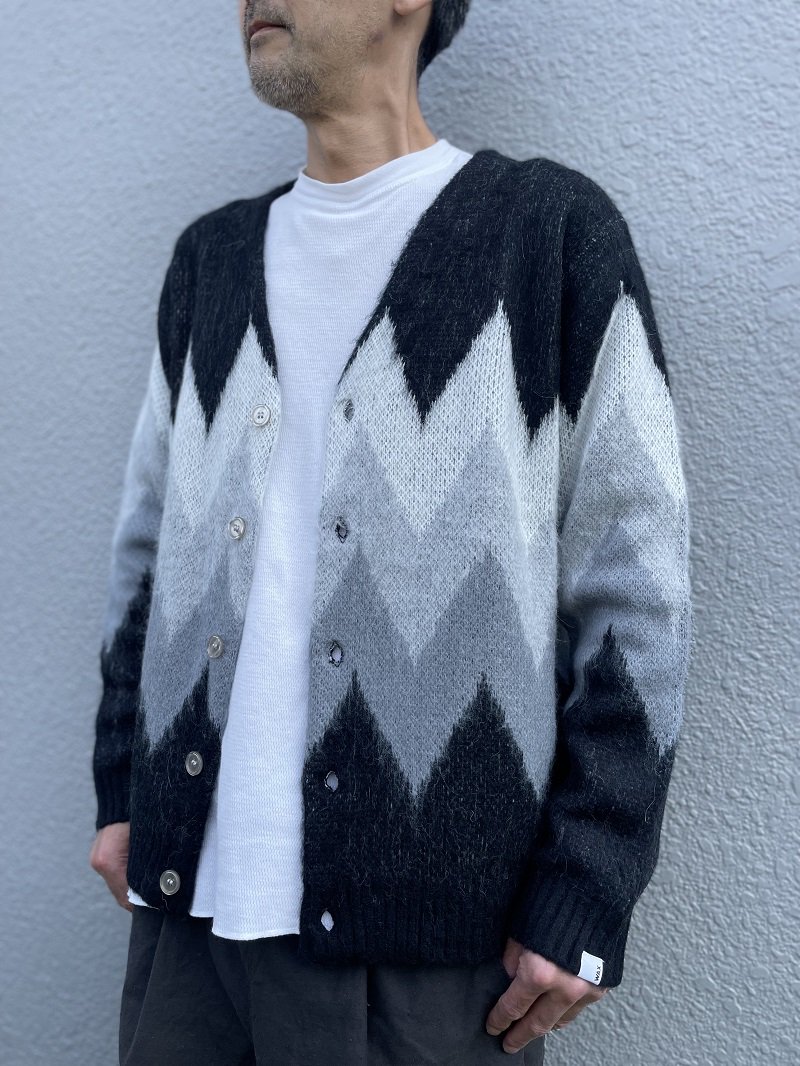 WAX(ワックス)Jacquard Cardigan/Black - JAKSGARAGE ONLINE SHOP