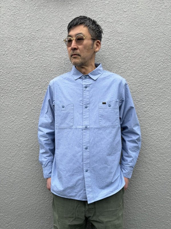 <img class='new_mark_img1' src='https://img.shop-pro.jp/img/new/icons14.gif' style='border:none;display:inline;margin:0px;padding:0px;width:auto;' />BLUCO(֥륳)Chambray Work Shirt/Sax