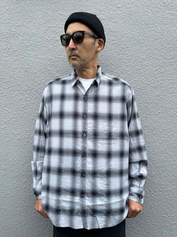 <img class='new_mark_img1' src='https://img.shop-pro.jp/img/new/icons14.gif' style='border:none;display:inline;margin:0px;padding:0px;width:auto;' />WAX(å)Ombre Check Pocket Shirts/Gray