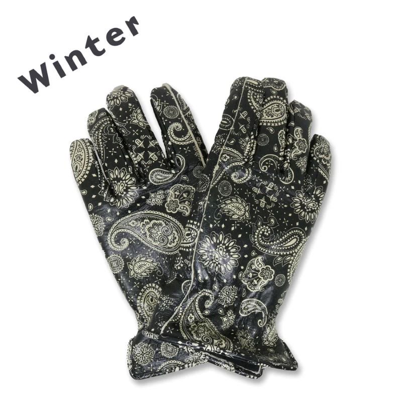 LAMP GLOVES(ץ)Winter Glove/Paisley Black