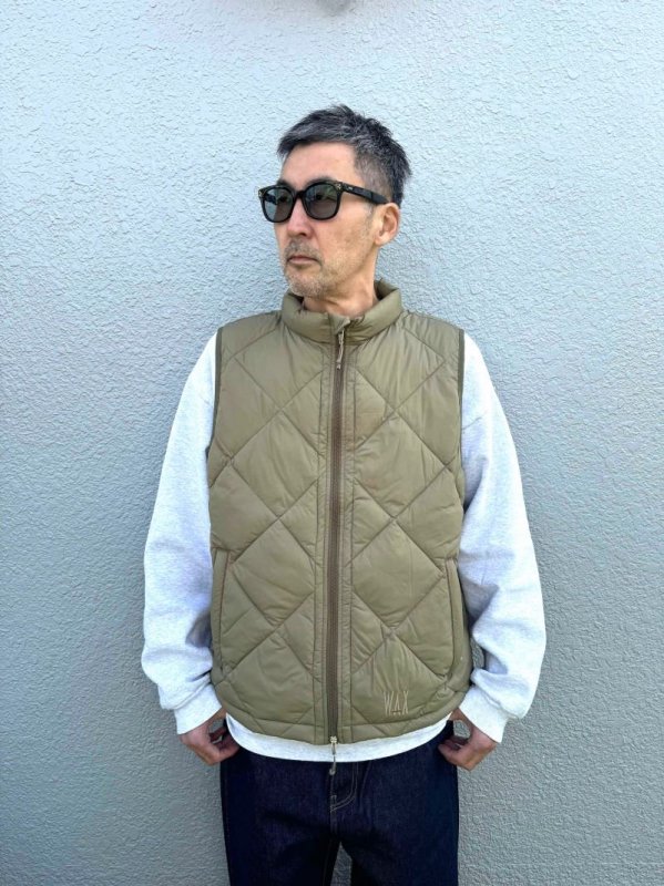 <img class='new_mark_img1' src='https://img.shop-pro.jp/img/new/icons14.gif' style='border:none;display:inline;margin:0px;padding:0px;width:auto;' />WAX(å)Puff Vest/Khaki