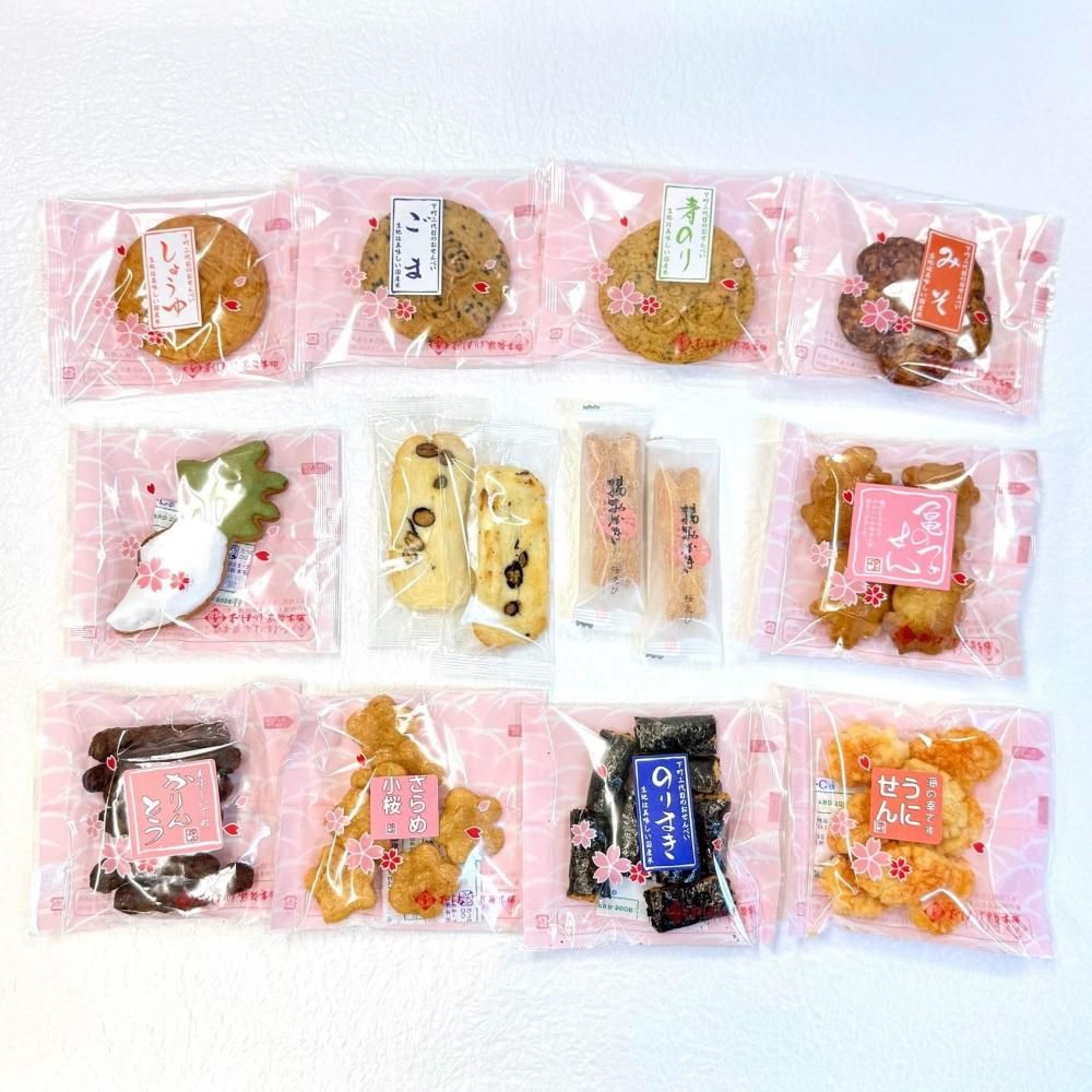 箱詰合せ 60袋入 - 公式 おしあげ煎餅本舗