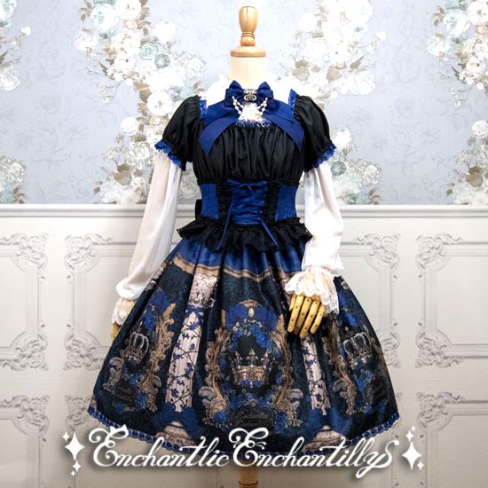 受注商品】ロゴ刺繍パールリボンブローチ(２色） - Enchantlic Enchantilly