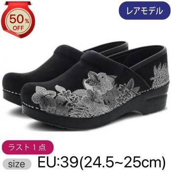 <img class='new_mark_img1' src='https://img.shop-pro.jp/img/new/icons24.gif' style='border:none;display:inline;margin:0px;padding:0px;width:auto;' />50%OFF!!ڥ󥹥ץեåʥۡProfessionalBlack Metallic Floral Print Υ֥å եϡ39(24.5~25)
