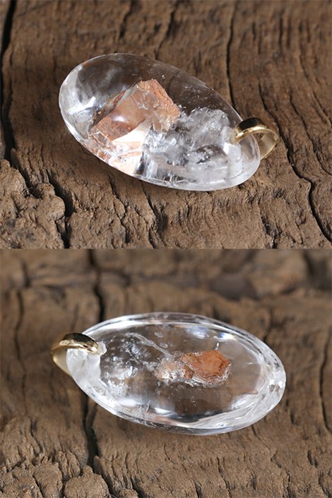 天然石⭐︎クォーツクォーツ　貫入水晶　ペンダントトップ