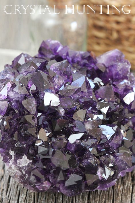 天然石：ウルグアイ水晶】フラワーアメジスト（紫水晶）原石 - 天然石 