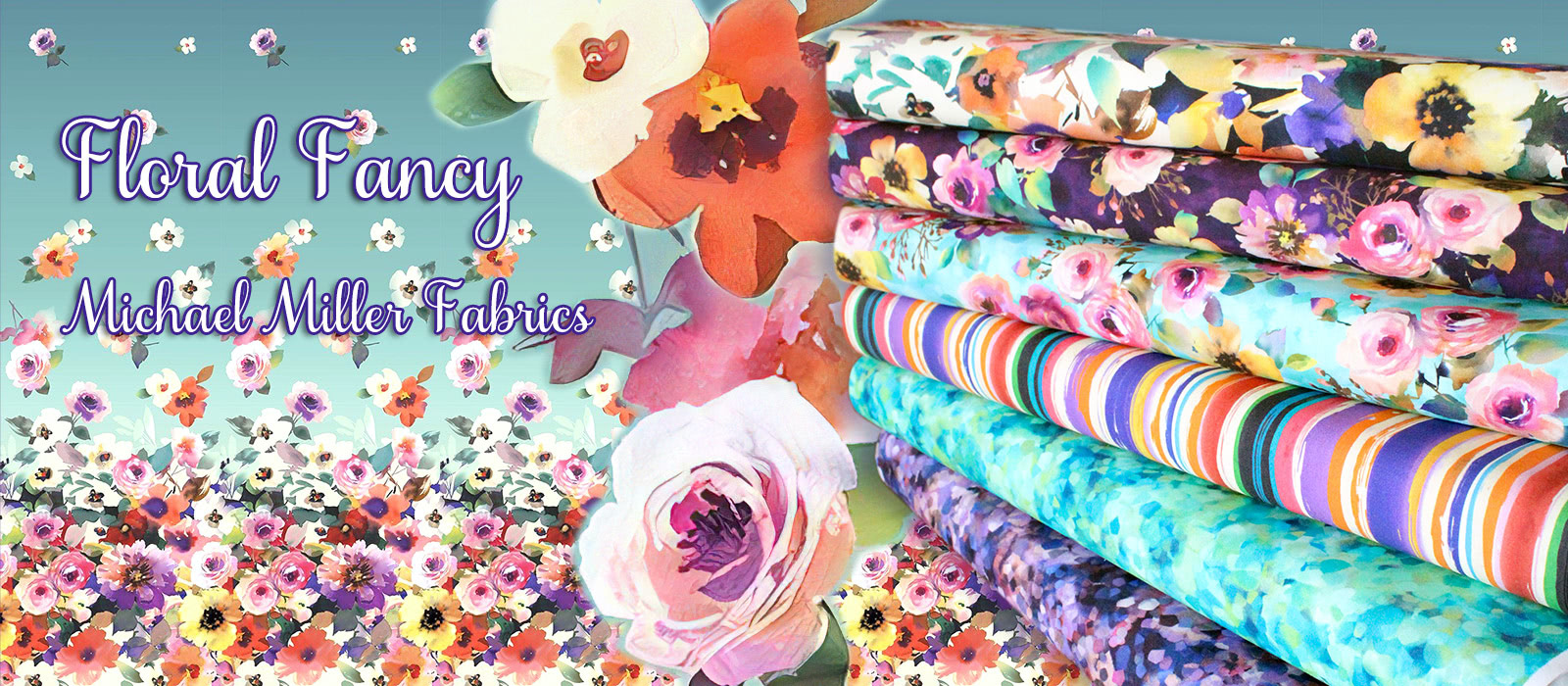 Michael Miller Fabrics Floral Fancy Collection