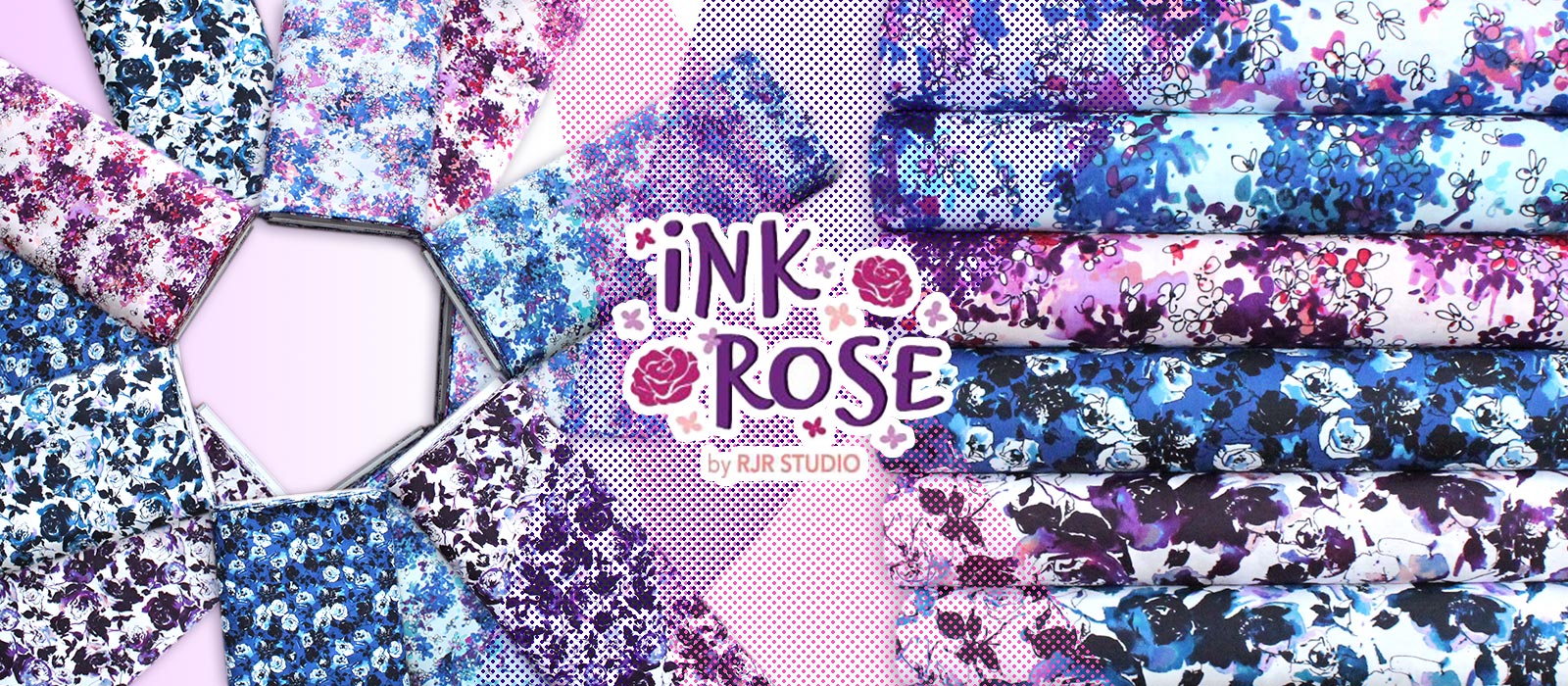 RJR Fabrics Ink Rose Collection by RJR Studio
