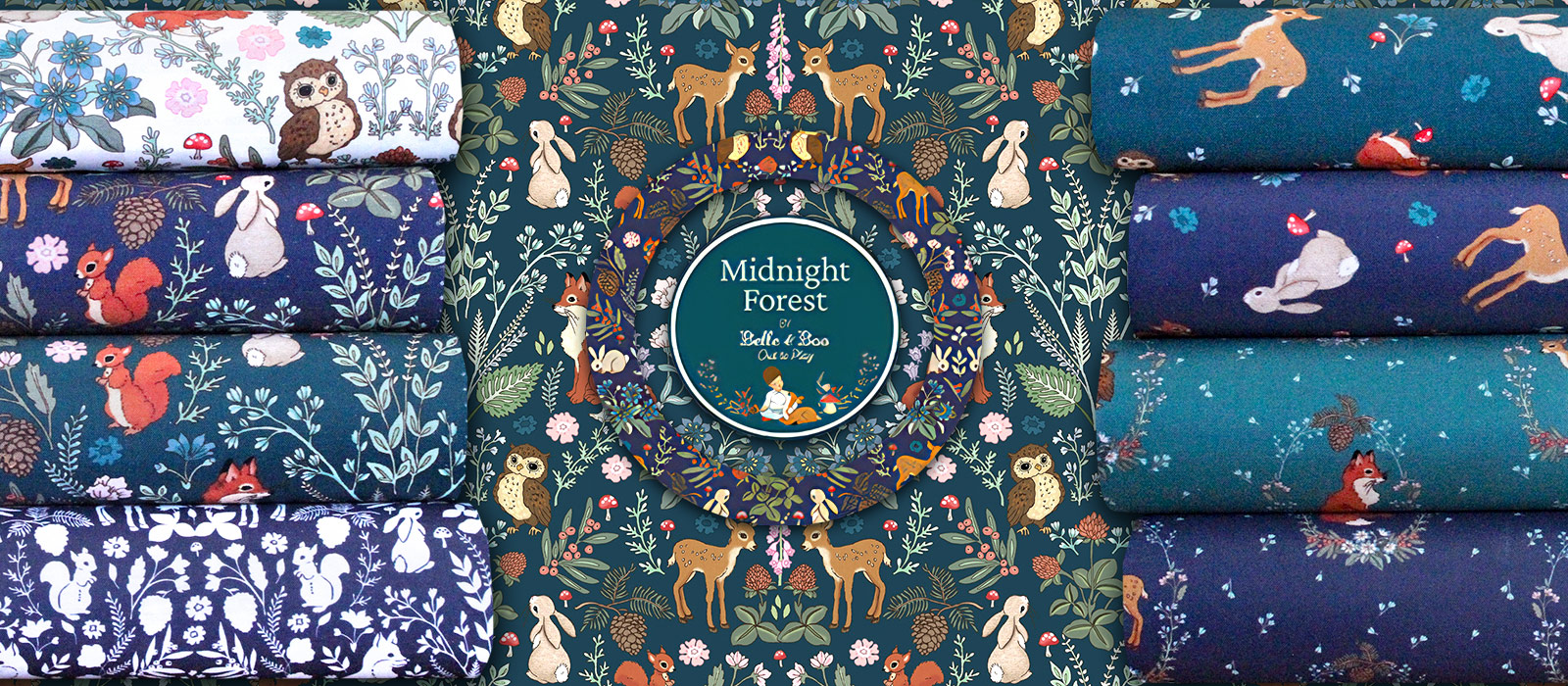 Michael Miller Fabrics Midnight Forest Collection by Belle & Boo