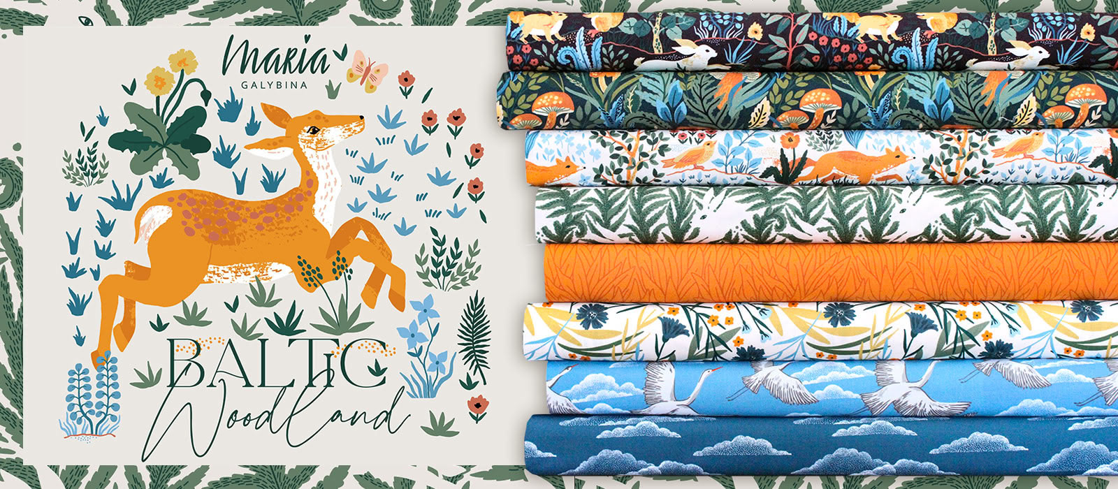 Cloud9 Fabrics Baltic Woodland Collection by Maria Galybina